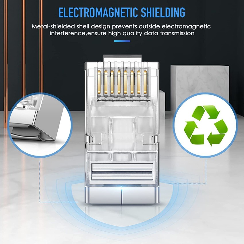 Shielded RJ45 Connector - CAT6A, 7 Cable, Inserts — Primus Cable