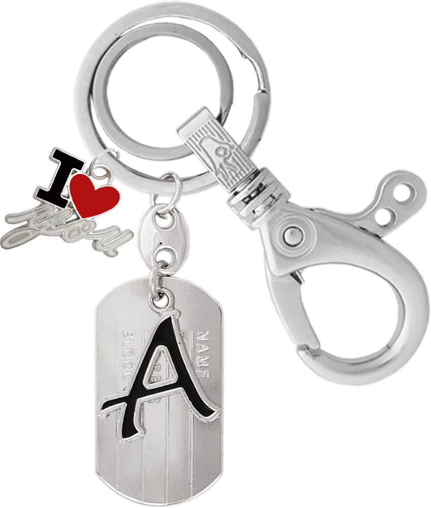 Fashion cheap alphabet keyring