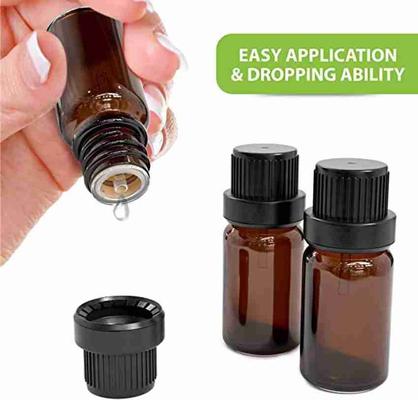 HOMEOTRADE Amber Glass Bottles for Essential Oils 12PCS 15mL