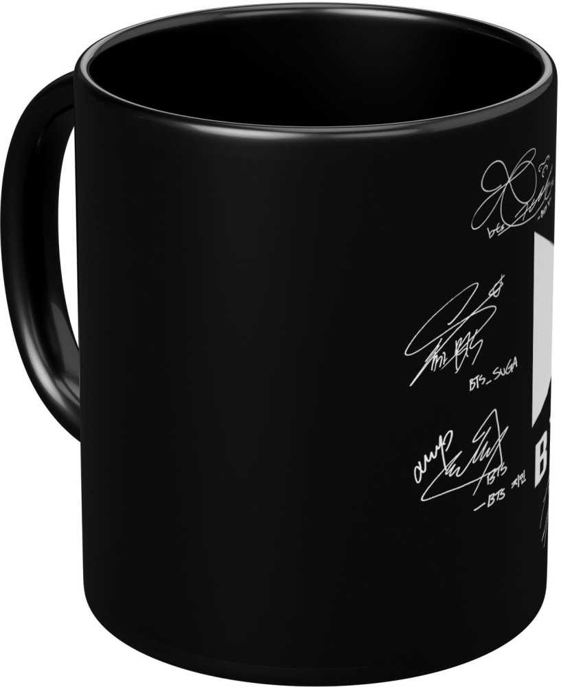 NH10 DESIGNS Bts Cup Bts Bts Black Cup Bts Product Bts Gift Bts Combo For  Girl (BTS-055) Ceramic Coffee Mug Price in India - Buy NH10 DESIGNS Bts Cup  Bts Bts Black