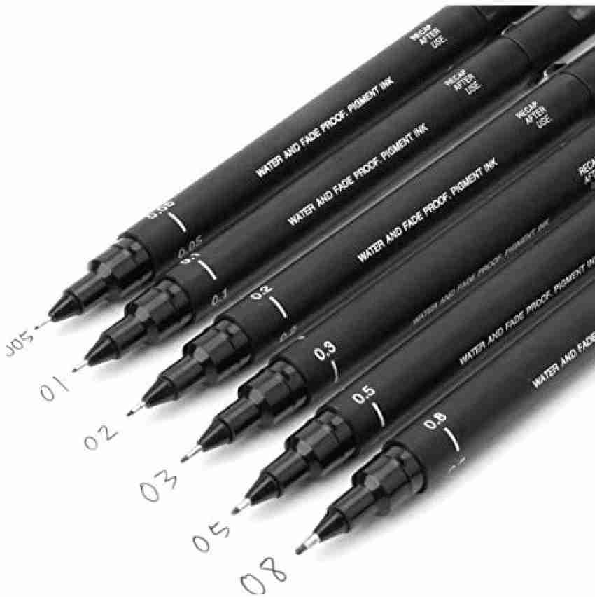 Uni-ball Pin 0.05mm Fineliner Pen Black pack of 12 