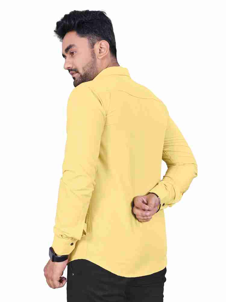 Yellow shirt outlet with blazer