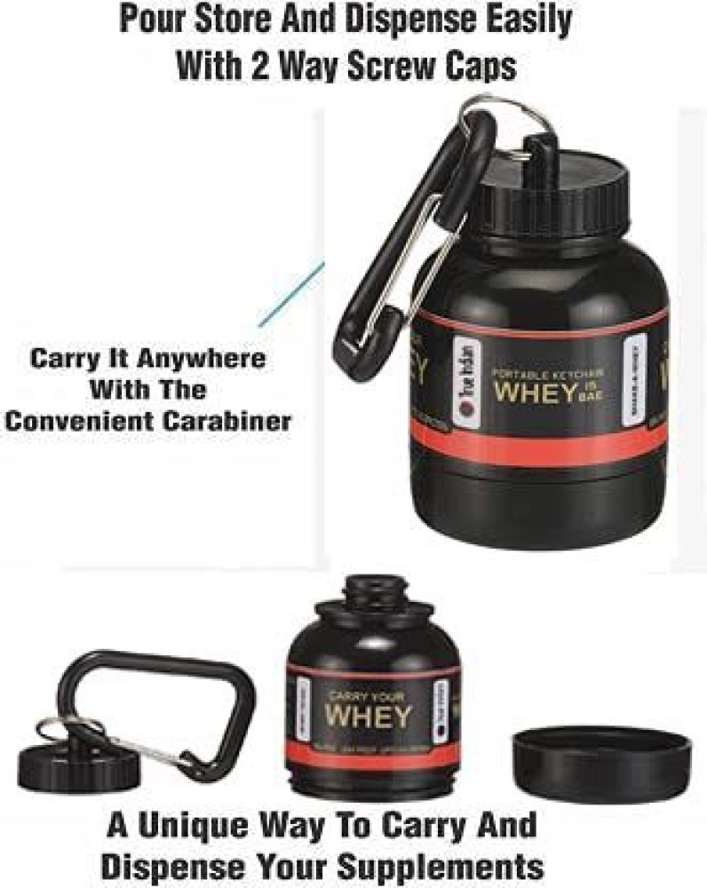 Portable Protein Powder Bottle With Whey Keychain Health Funnel