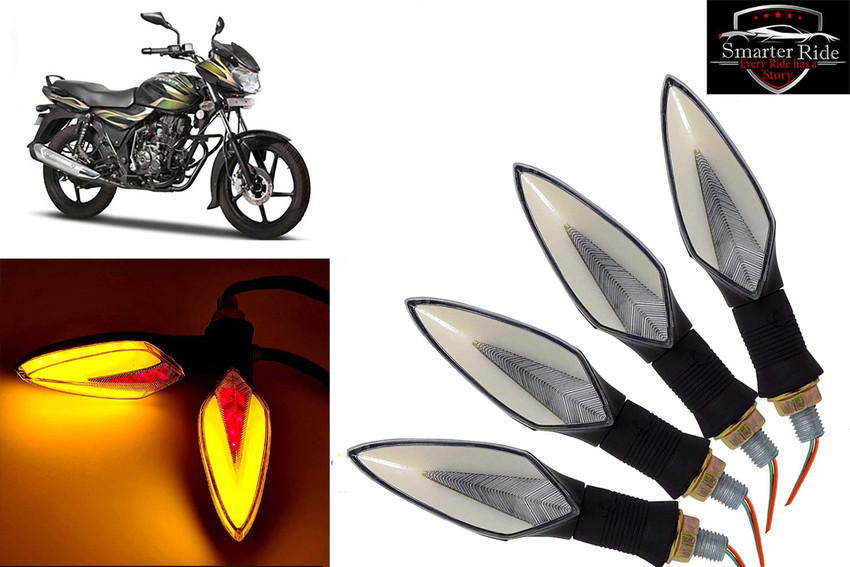 SMARTER RIDE Front Rear Side LED Indicator Light for Bajaj Discover 100 Price in India Buy SMARTER RIDE Front Rear Side LED Indicator Light for Bajaj Discover 100 online at Flipkart