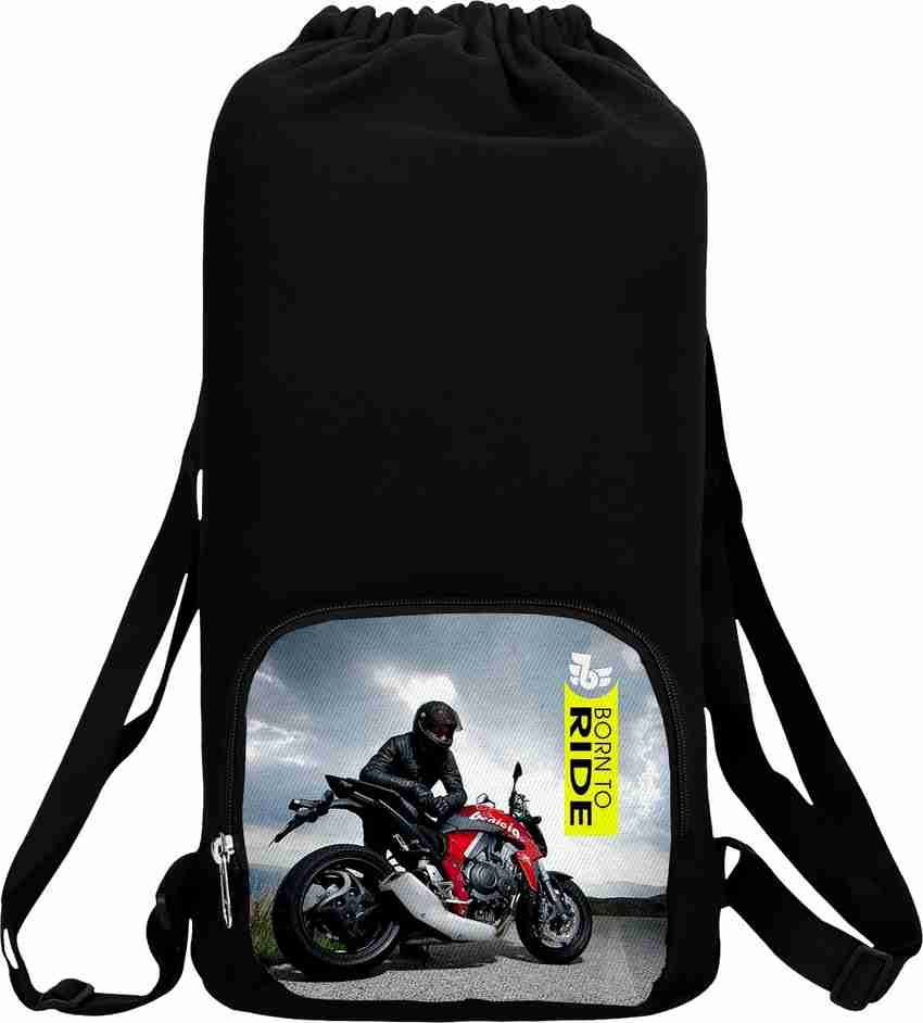 Benicia Rider Bike Printed Canvas Bag Bike Backpack College Bag for Boys Girls 15 L Backpack Grey Price in India Flipkart