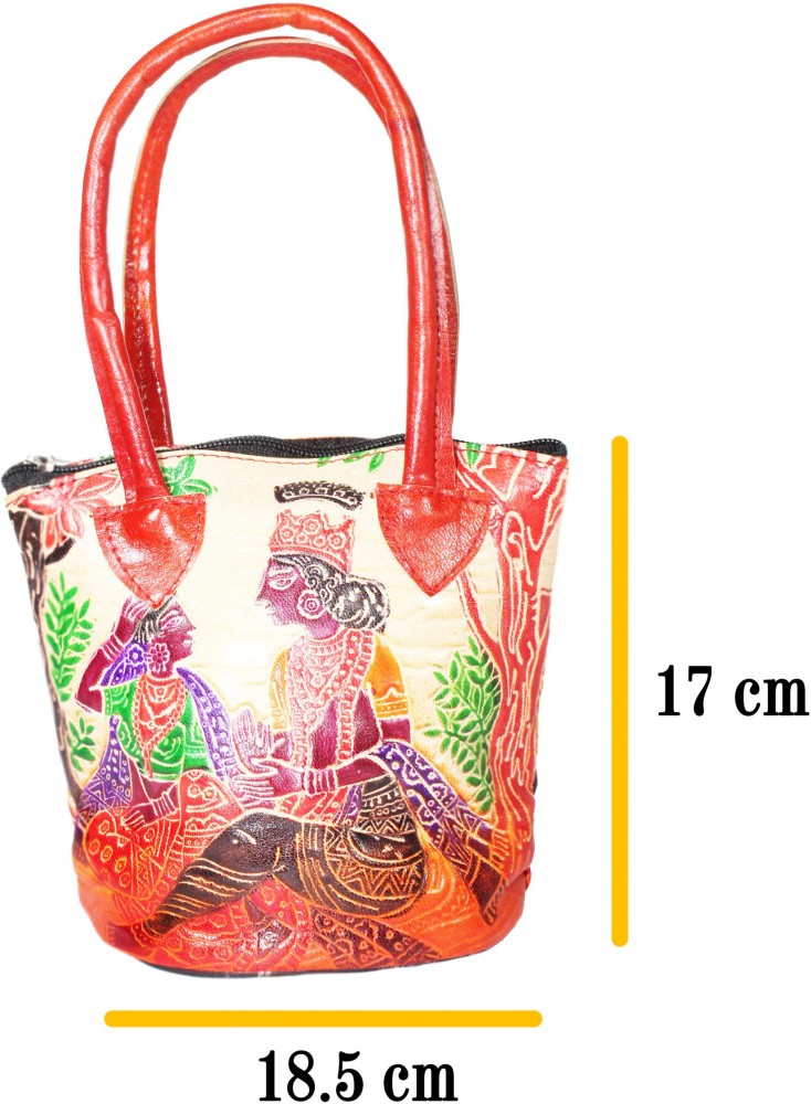Shantiniketan Leather Shopping Bag Lady With Deer Design Hand - Etsy