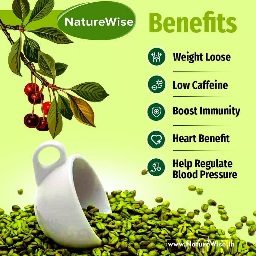 Naturewise Organic Green Coffee Beans 500 Gram For Immunity Building and Weight Loss Coffee Beans Price in India Buy Naturewise Organic Green Coffee Beans 500 Gram For