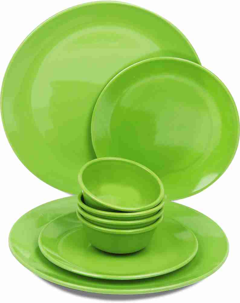 Green melamine outlet plates