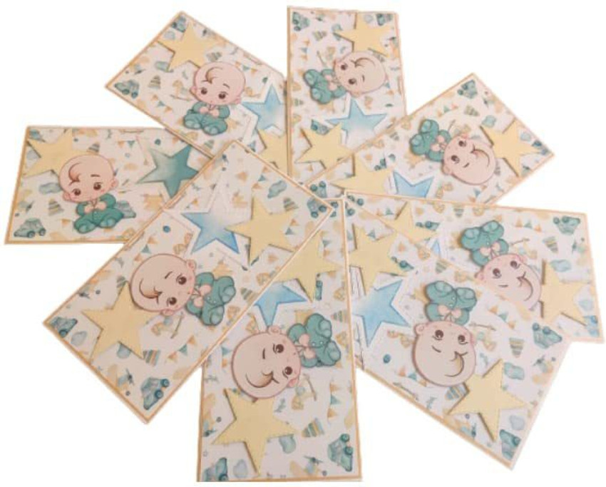 AURACRAFT Baby boy envelope for baby shower set of 20 envelope