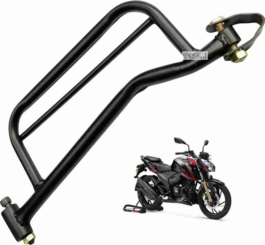 Dhe Best Bike Rear Passenger Foot Rest Black Compatible for TVS