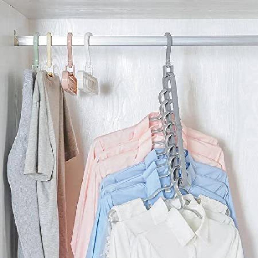 Magic Space Saving Clothes Hangers Multifunctional Smart Closet Organizer  Premium Wardrobe Clothing Cascading Hanger 9 Slots, Innovative Design for  Heavy Clothes, Shirts Pants Dresses Coats(4 Pack) 