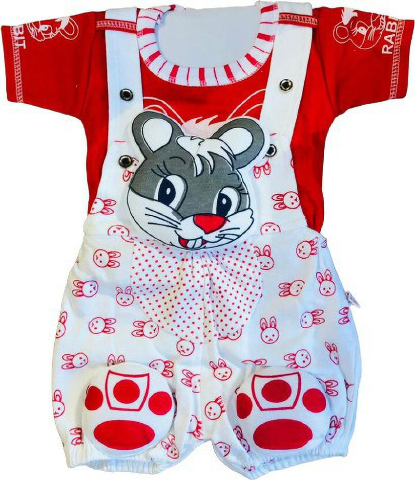 Mandavikidsmart Dungaree For Baby Boys Baby Girls Casual Printed
