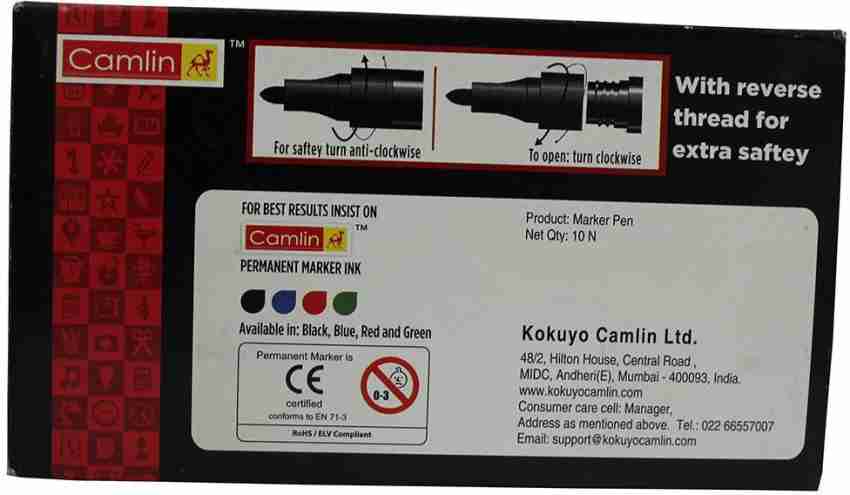 Kokuyo Camlin Permanent Marker Pen Black