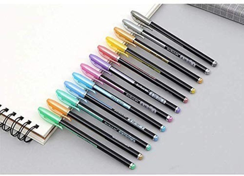 Glitter Gel Pen, 100 Neon Glitter Gel Pens Art Marker for Adult Coloring  Books Bullet Journal Crafting Doodling Drawing Perfect 
