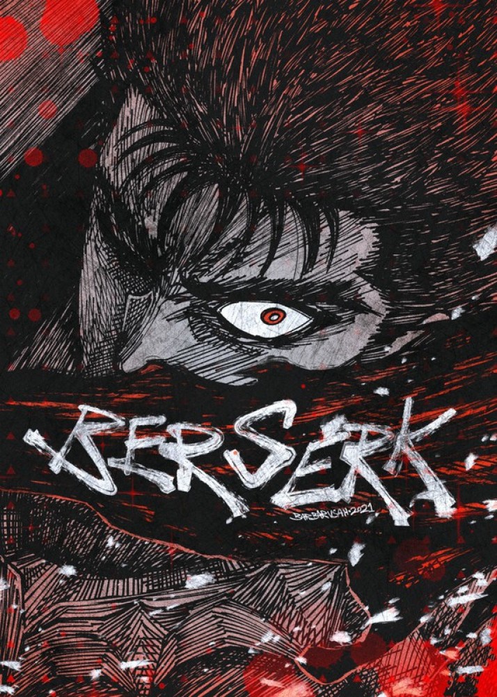 Berserk Gut Anime' Poster, picture, metal print, paint by Anime