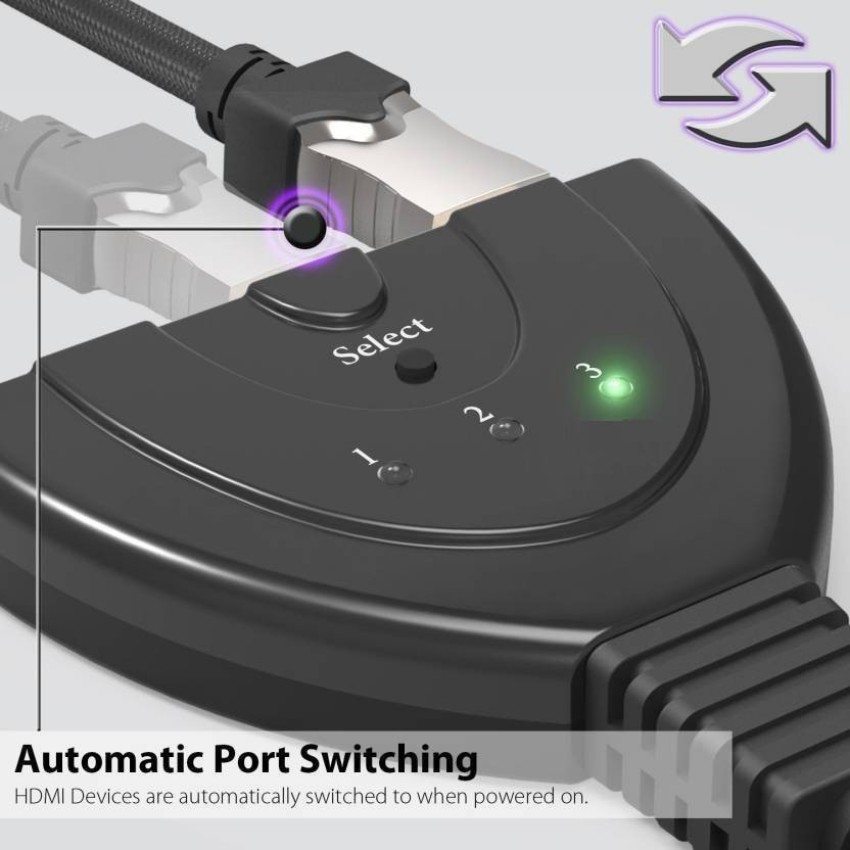 2-Port HDMI Auto Switch, HDMI Selectors, Splitters, & Switches, HDMI
