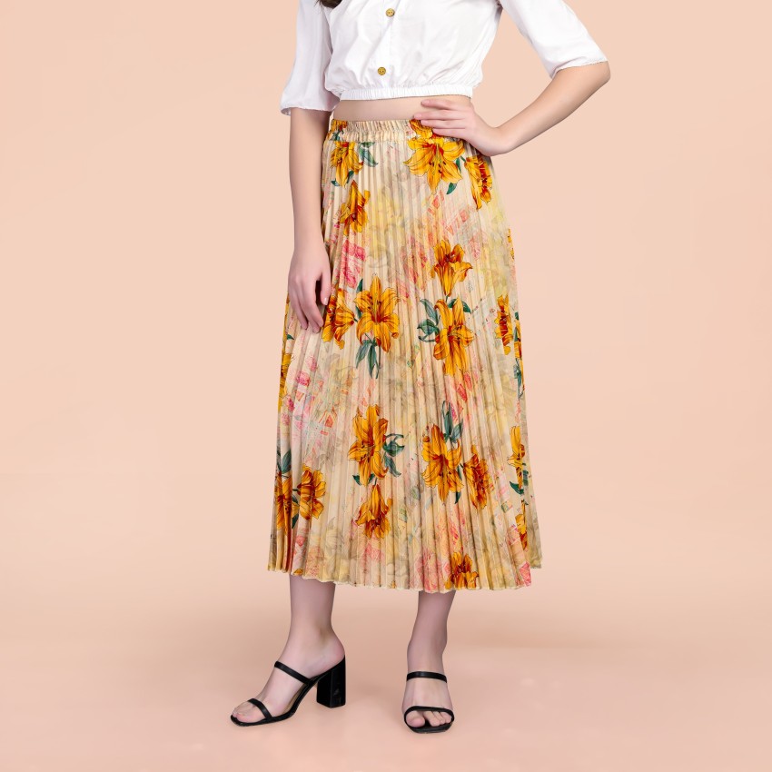 Patterned 2025 accordion skirt