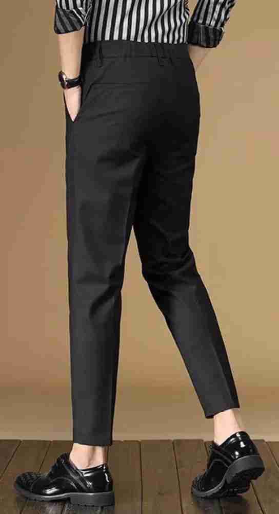 white luxury Slim Fit Men Black Trousers - Buy white luxury Slim Fit Men  Black Trousers Online at Best Prices in India
