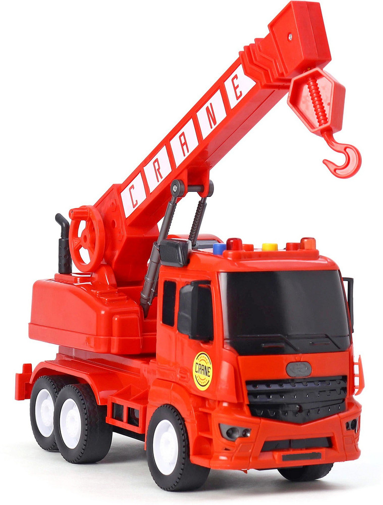 NIJEK STORE Friction Powered Fire Rescue Crane Truck Toy Light Pull Back Vehicle for Kids Friction Powered Fire Rescue Crane Truck Toy Light Pull Back Vehicle for Kids shop for