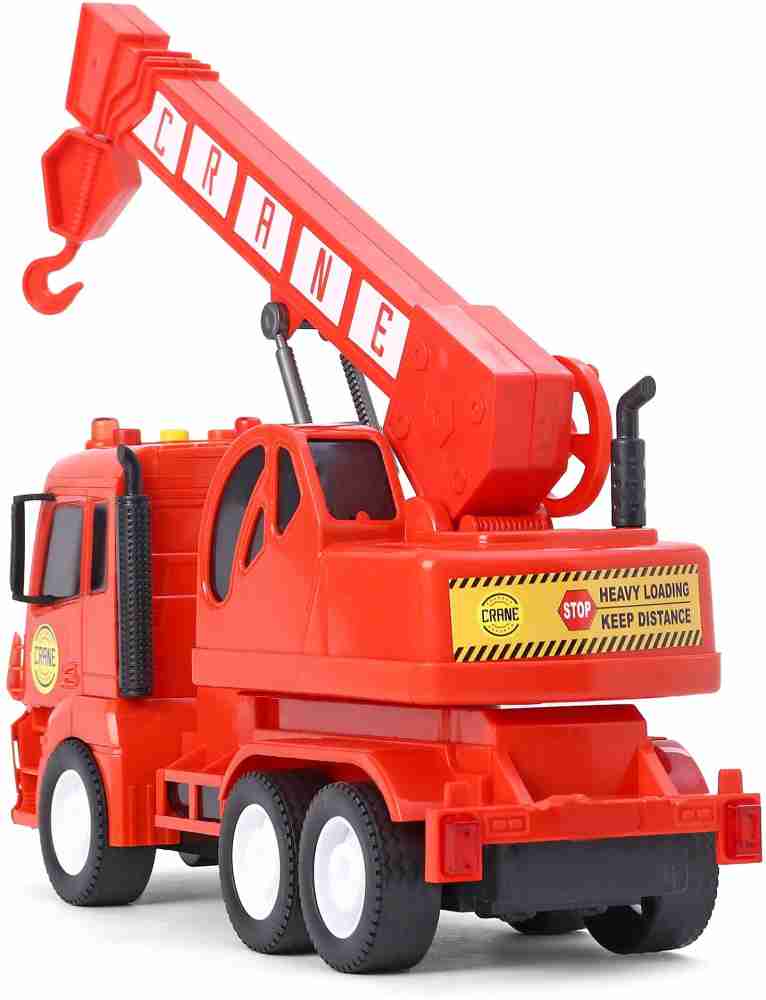 NIJEK STORE Friction Powered Fire Rescue Crane Truck Toy Light