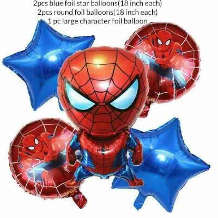 Tema Spiderman forniture per decorazioni per feste di compleanno per  bambini Cute Disney Marvel Banner Balloon Pull Flag Cake Topper Set -  AliExpress
