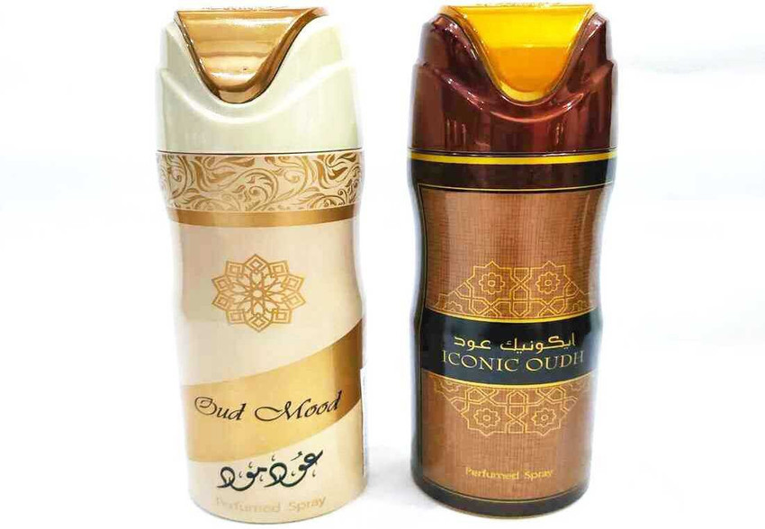 Lattafa OUD MOOD AND ICONIC OUDH Perfume Body Spray For Men