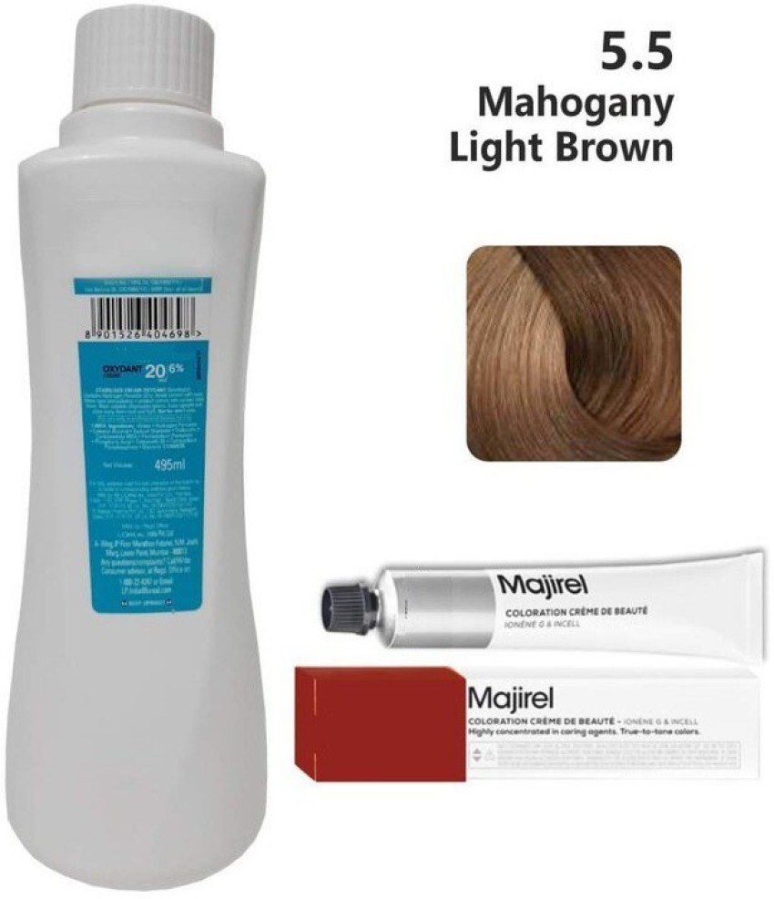 Buy L'Oreal Professionnel Majirel Hair Color No- 6.3 (Golden Dark Blonde),  50Ml Tube-3 With Oxydant Crème 20 Vol 6% Developer -1000ml Online at Best  Prices in India - Hecmo