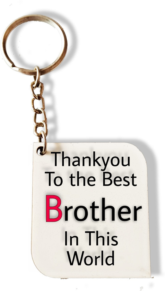 Agkm Thank you keychain gift for Brother small and useful gift Key
