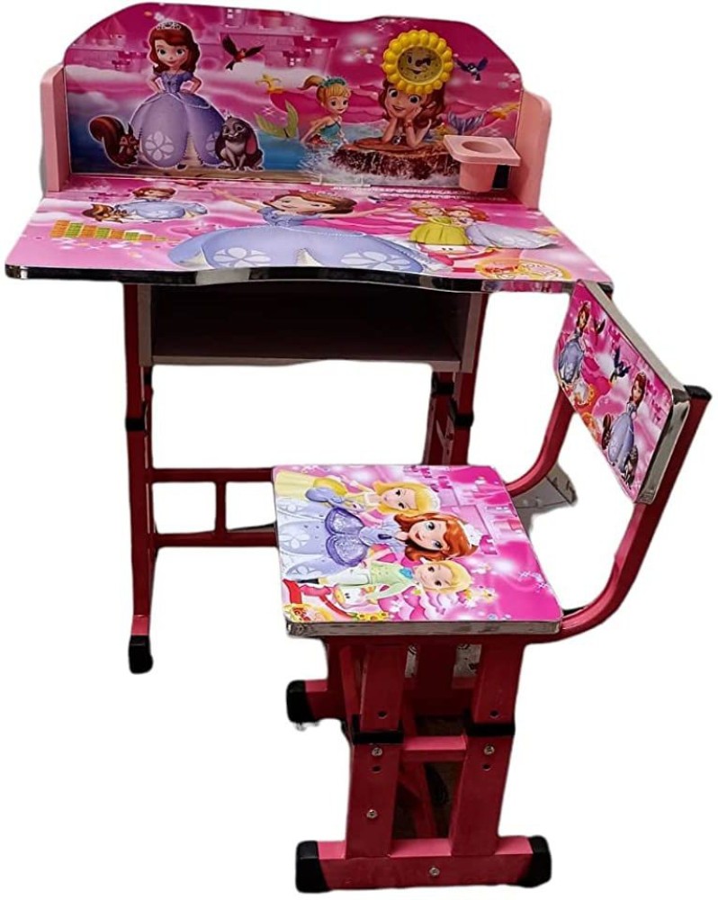 PNASGL Kids Study Table and Chair Set Height Adjustable Wooden Baby Desk  Age Between 2-11 : : Home & Kitchen