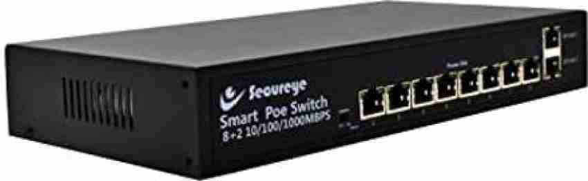 SECUREYE 8 Port POE Switch (S-8FE-2UE-LD-NB) Network Switch - SECUREYE 