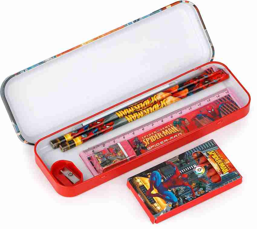 Dallao Spider-Man 41pcs Kids Coloring Stationery Gift Set  (Pencil Box + Coloring Sets) - Pencil Box+Art Set