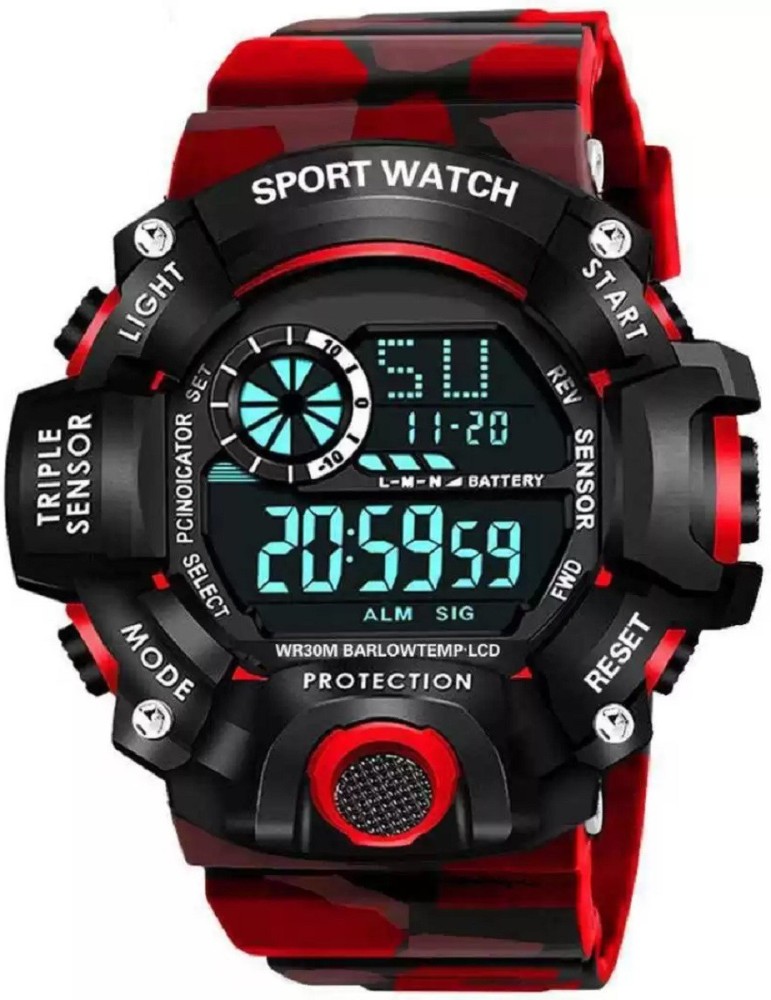 SaaCreations RED Army Digital Watch For Boys Girls Buy SaaCreations RED Army Digital Watch For Boys Girls Digital Watch Red C Shock Online at Best Prices in