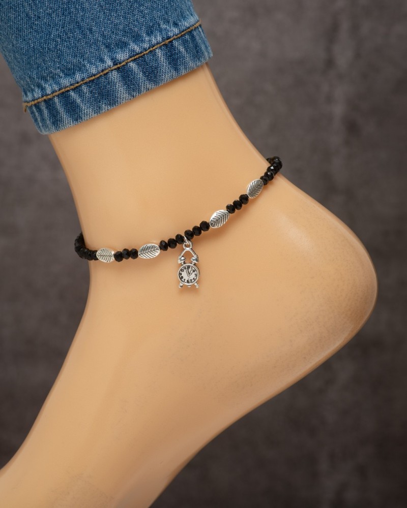 Anklet design outlet in black