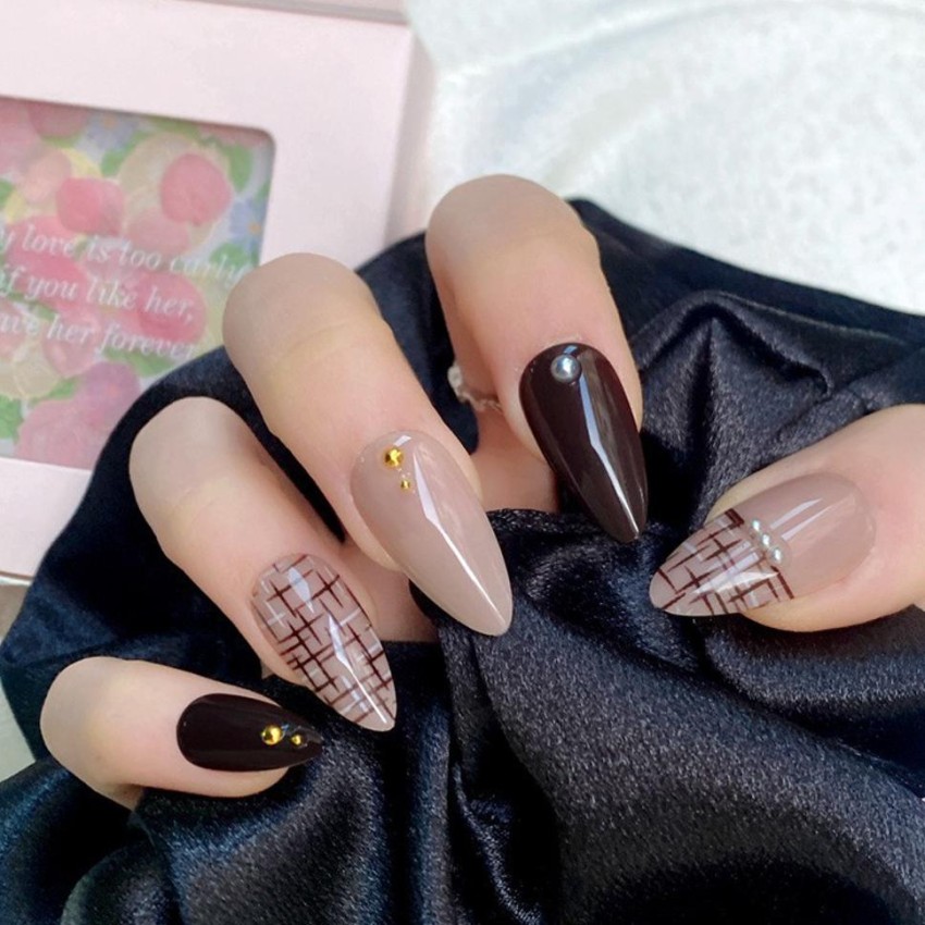 GelX extensions with black nail art @lexi_nails_spa #lexi_nails_spa #nails  #nailsofinstagram #nailinspo #nailaddict #nailsdesign #swir... | Instagram