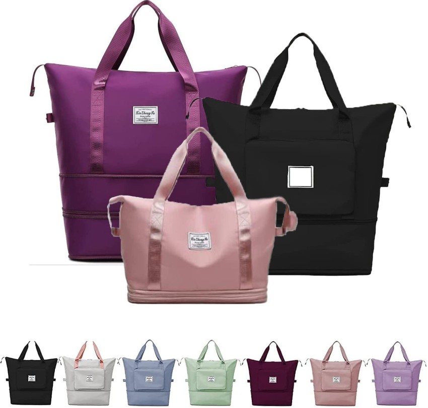 Polyester Purple Folding Travel Bag