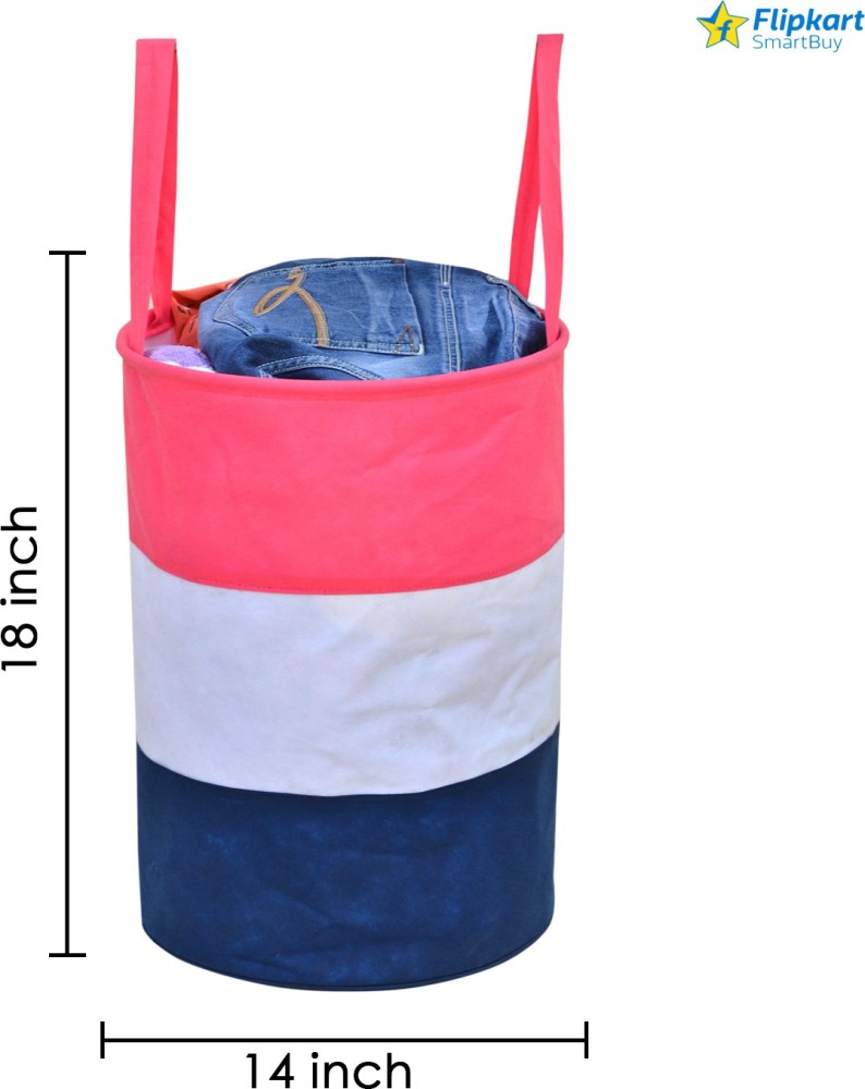 Flipkart SmartBuy 45 L Pink, White, Blue Laundry Bag