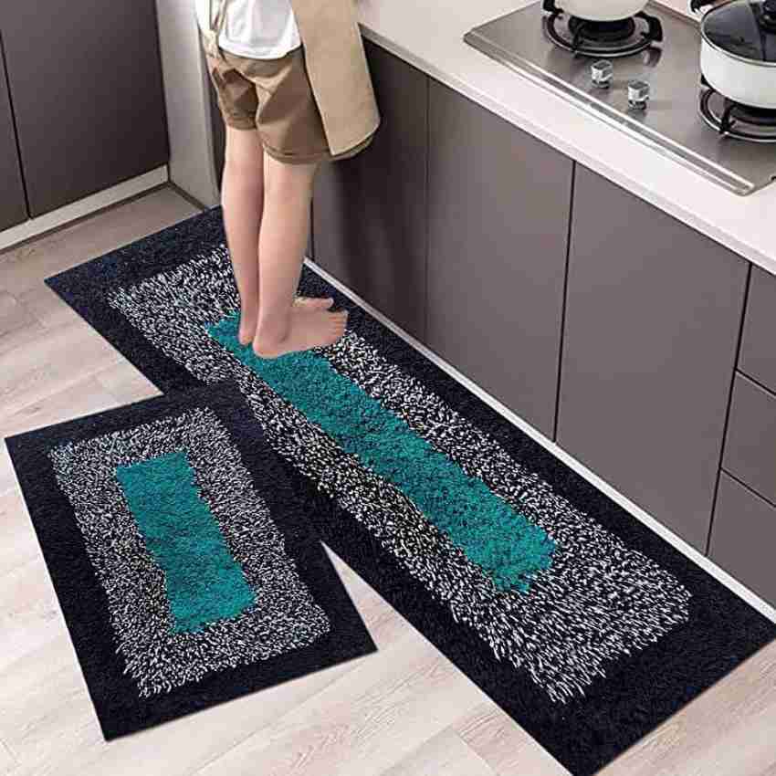 Kitchen Mats for Floor Navy Blue Rug Rubber Backing Kitchen Rugs