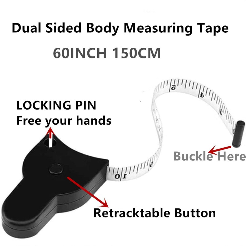 2pcs 60-inch Soft Tape Measure, Dual Scale Body Measuring Tape For