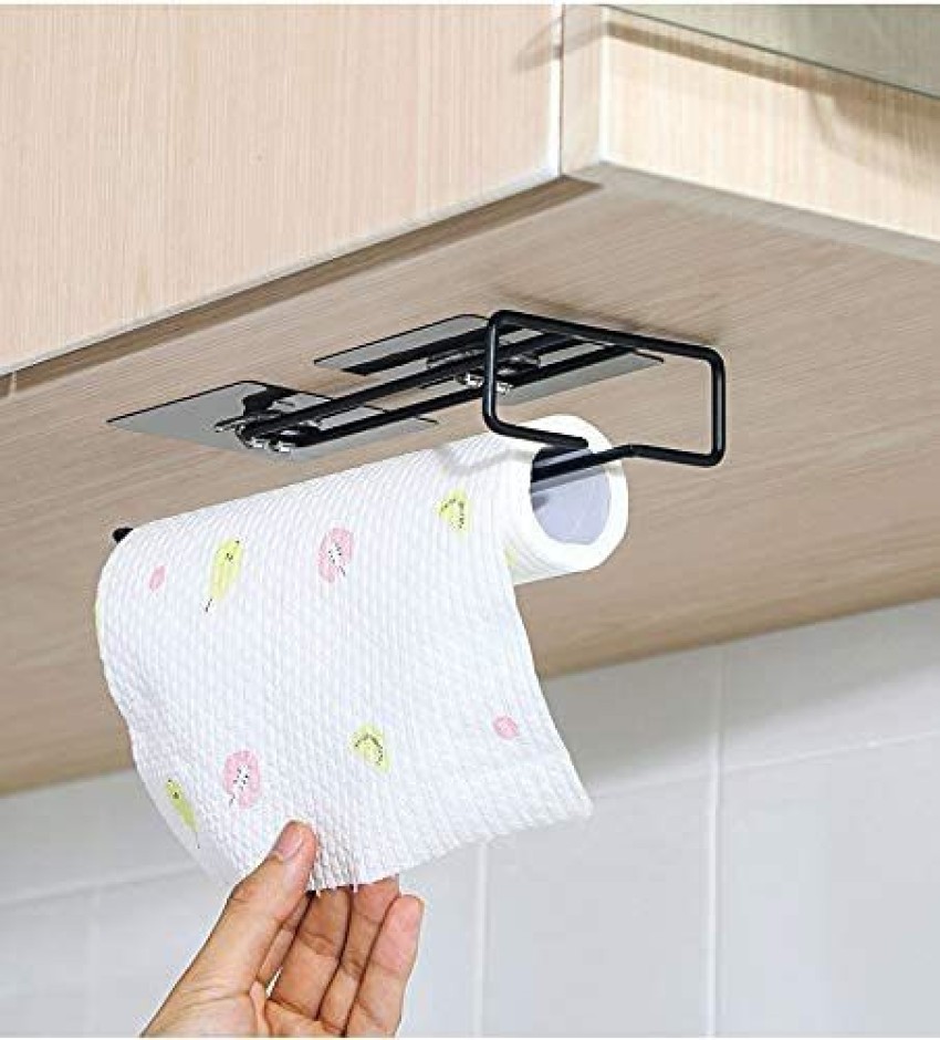 Bathroom Kitchen Paper Towel Holder Roll Holder Stand Self Adhesive Wall  Mounted