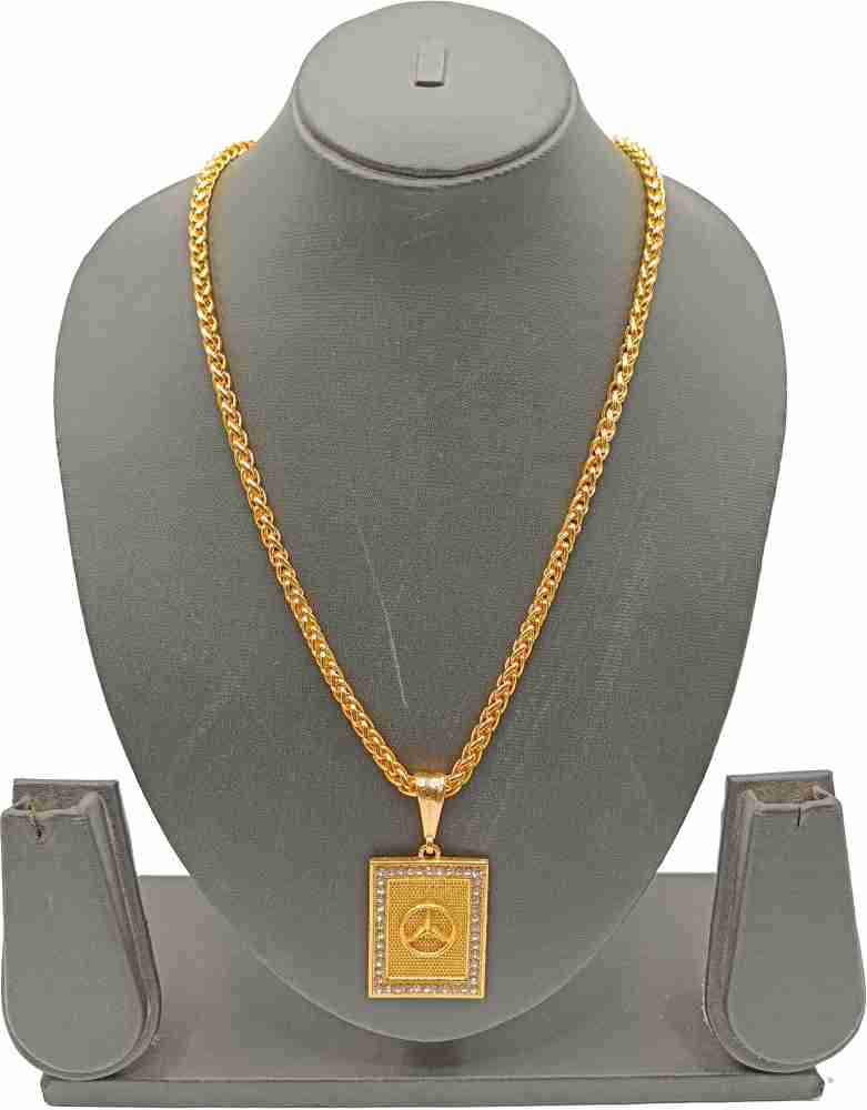 crystal fashion store Gold Plated Alloy Pendant With 24 Inch Chain For Men  and Boys Gold-plated Diamond Alloy Locket Price in India - Buy crystal  fashion store Gold Plated Alloy Pendant With