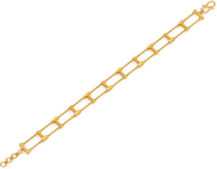 Textured Squares 22K Gold Bracelet
