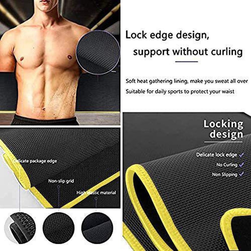 Sweat Shaper Slim Belt Non-Tearable Tummy Trimming For Stomach Reducer Free  Size Fat Burning Waist Support Fitness Belt with Lower Back Support