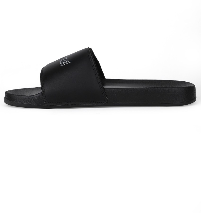 Mens lacoste slides online black