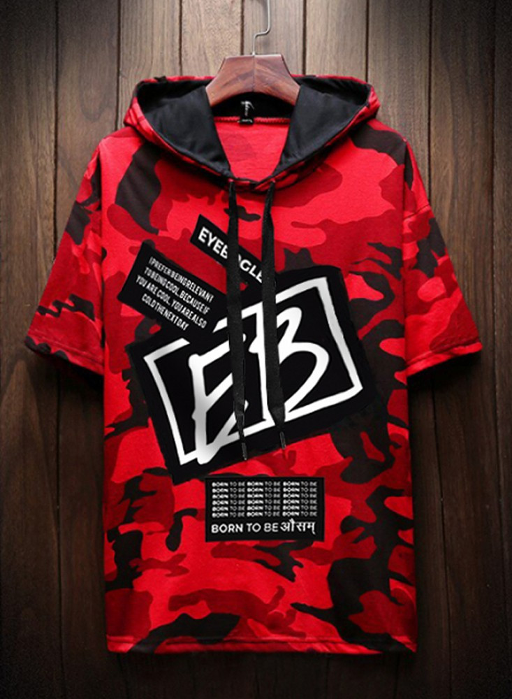 EyeBogler Printed Men Hooded Neck Red T Shirt Buy EyeBogler Printed Men Hooded Neck Red T Shirt Online at Best Prices in India Flipkart