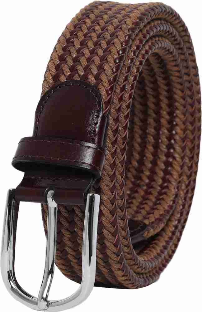 Boys' Brown Braided Leather Belt
