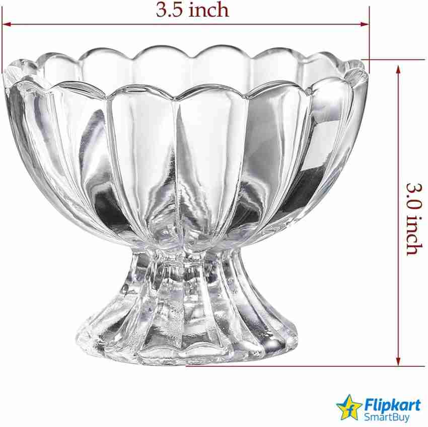 Flipkart SmartBuy Glass Dessert Bowl Glass Dessert Bowl Set Of 6