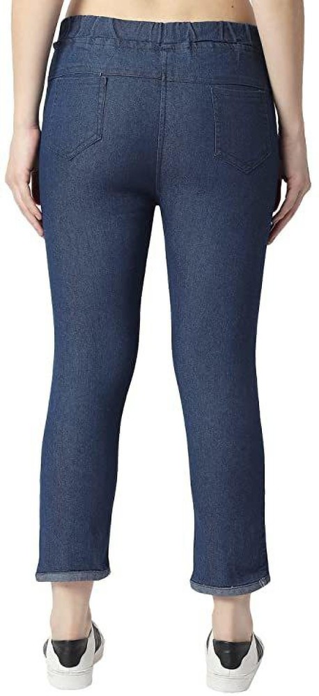 NKLD Jogger Fit Women Dark Blue Jeans - Buy NKLD Jogger Fit Women Dark Blue  Jeans Online at Best Prices in India