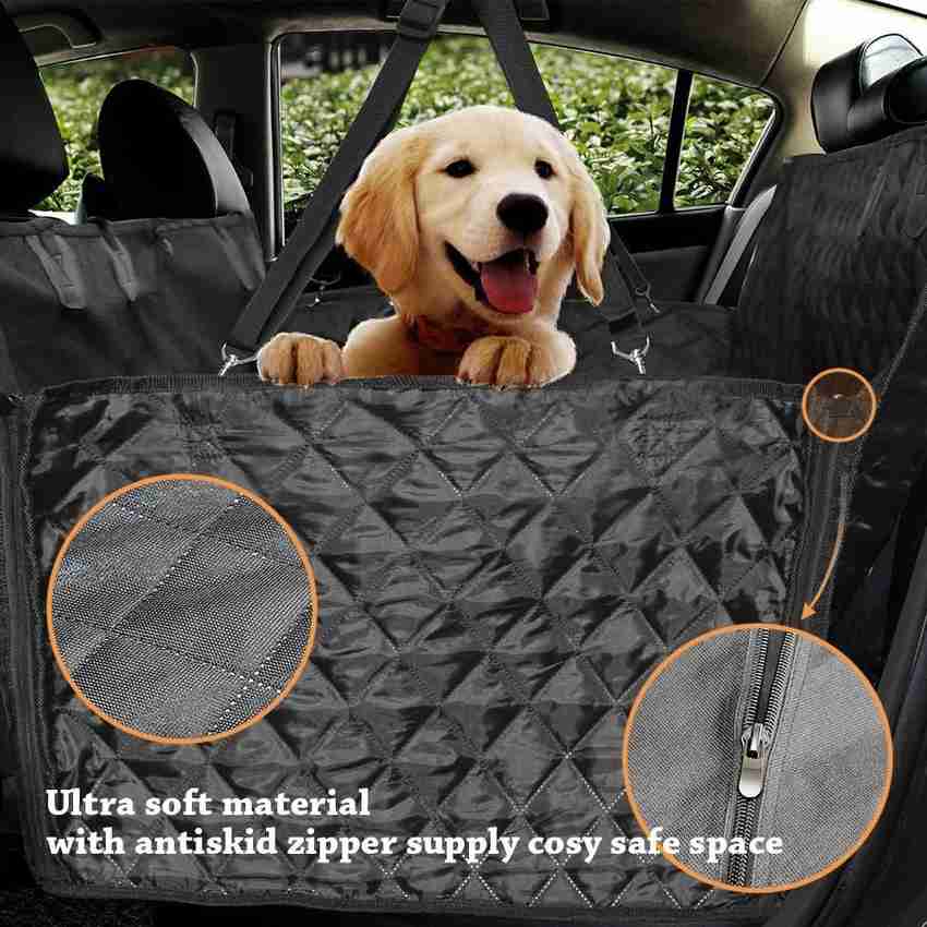 DOUBLE R BAGS Dog Car Seat Covers with Side Flap Pet Backseat