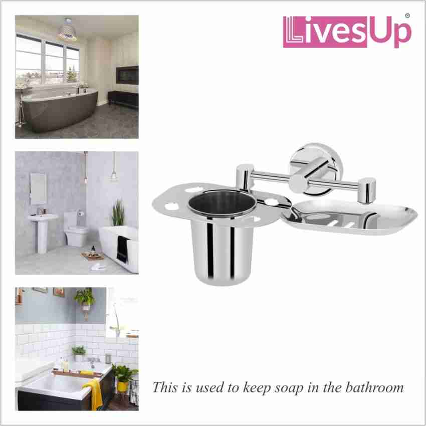 Pillu Stainless Steel 5 in 1 Multipurpose Bathroom Soap Dish/Bathroom  Accessories Price in India - Buy Pillu Stainless Steel 5 in 1 Multipurpose Bathroom  Soap Dish/Bathroom Accessories online at