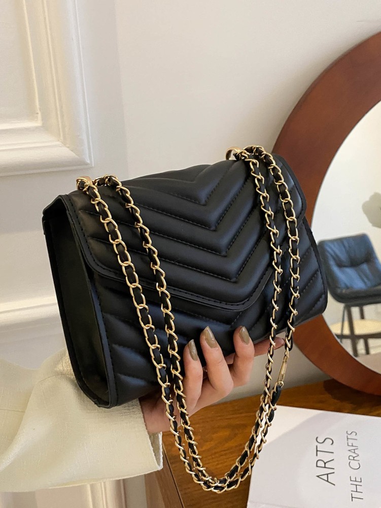 Buy Charles  Keith Black Asymmetrical Medium Shoulder Bag for Women Online   Tata CLiQ Luxury